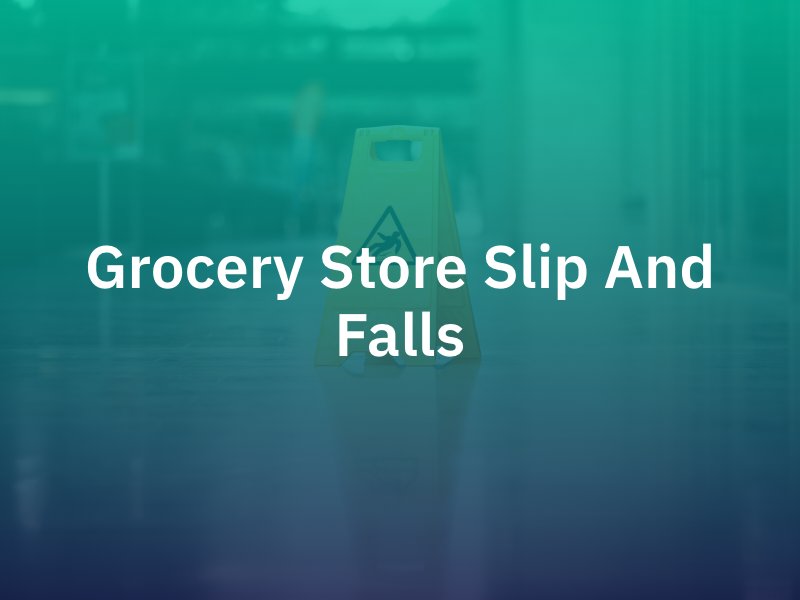 Slip and Fall Sign in Grocery Store